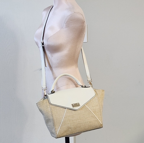 Kate Spade Laurel Wesley Place Leather and Tweed Satchel - Picture 8 of 15